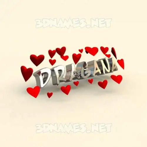 dragana in In Love style - 3D name wallpaper dragana in In Love style - 3D name wallpaper