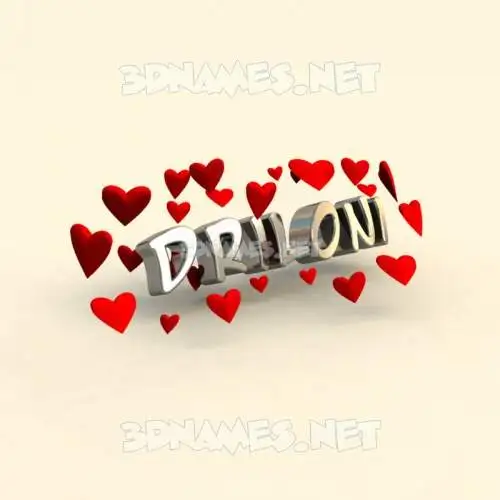 driloni in In Love style - 3D name wallpaper driloni in In Love style - 3D name wallpaper