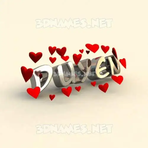 duyen in In Love style - 3D name wallpaper duyen in In Love style - 3D name wallpaper