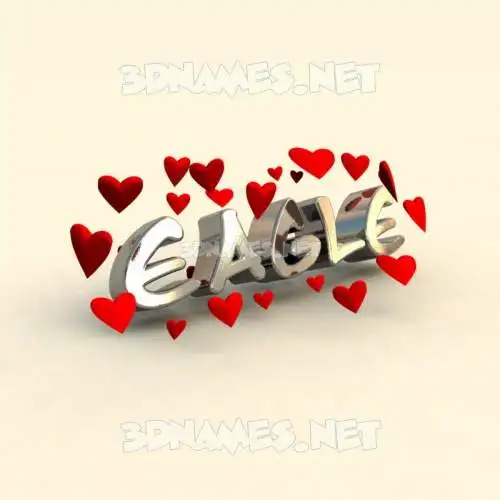 eagle in In Love style - 3D name wallpaper eagle in In Love style - 3D name wallpaper