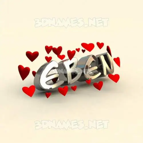 eben in In Love style - 3D name wallpaper eben in In Love style - 3D name wallpaper
