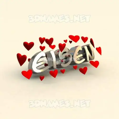 eisen in In Love style - 3D name wallpaper eisen in In Love style - 3D name wallpaper