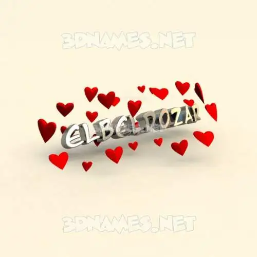 elbeldozar in In Love style - 3D name wallpaper elbeldozar in In Love style - 3D name wallpaper
