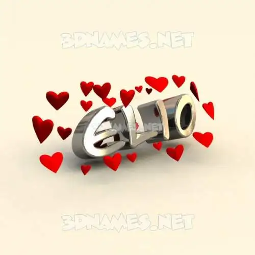elio in In Love style - 3D name wallpaper
