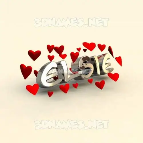 elsie in In Love style - 3D name wallpaper elsie in In Love style - 3D name wallpaper