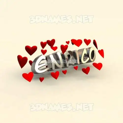 enrico in In Love style - 3D name wallpaper enrico in In Love style - 3D name wallpaper