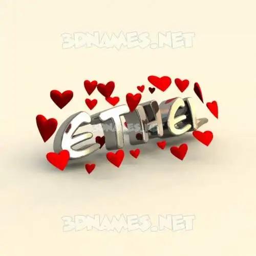 ethel in In Love style - 3D name wallpaper ethel in In Love style - 3D name wallpaper