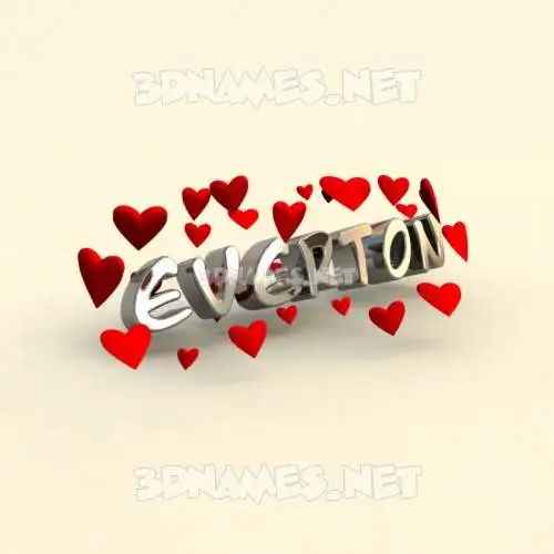everton in In Love style - 3D name wallpaper everton in In Love style - 3D name wallpaper