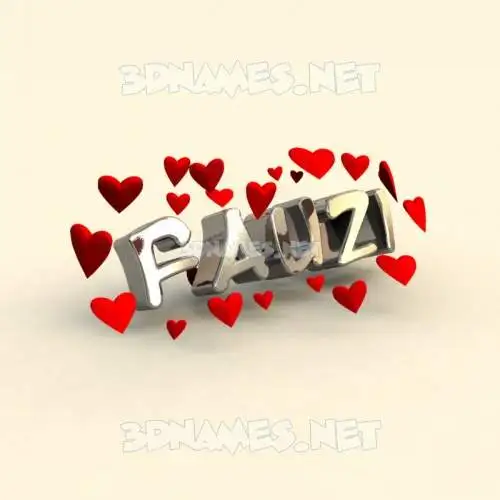 fauzi in In Love style - 3D name wallpaper fauzi in In Love style - 3D name wallpaper