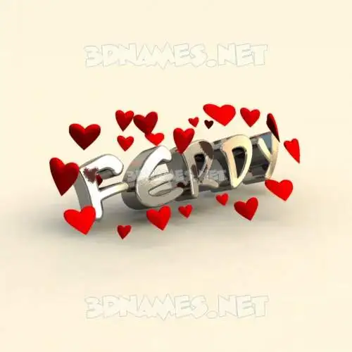ferdy in In Love style - 3D name wallpaper ferdy in In Love style - 3D name wallpaper