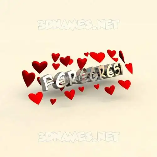 feregresi in In Love style - 3D name wallpaper feregresi in In Love style - 3D name wallpaper
