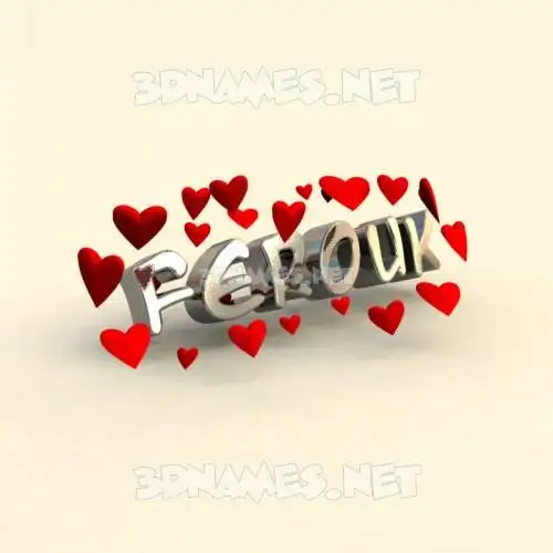ferouk in In Love style - 3D name wallpaper ferouk in In Love style - 3D name wallpaper