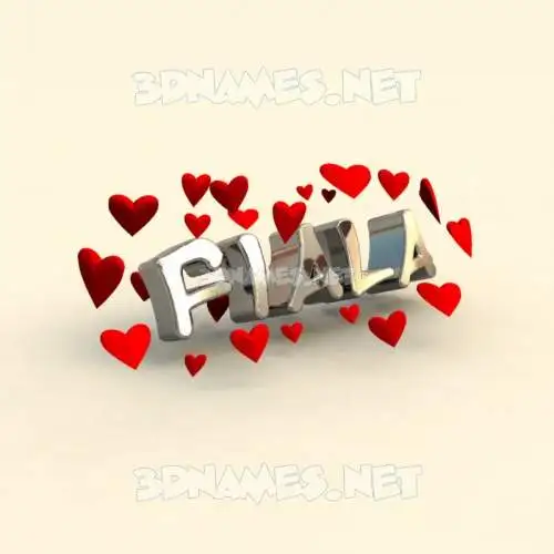 fiala in In Love style - 3D name wallpaper fiala in In Love style - 3D name wallpaper