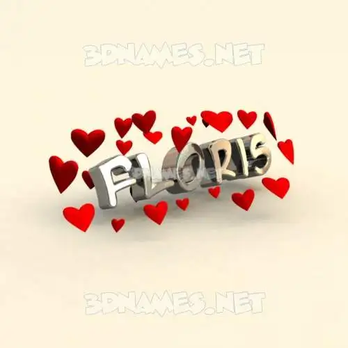 floris in In Love style - 3D name wallpaper floris in In Love style - 3D name wallpaper
