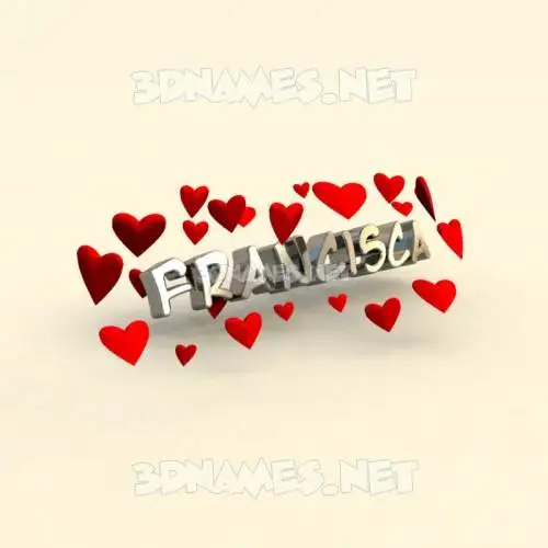 francisca in In Love style - 3D name wallpaper francisca in In Love style - 3D name wallpaper