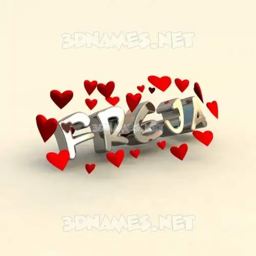 freja in In Love style - 3D name wallpaper freja in In Love style - 3D name wallpaper