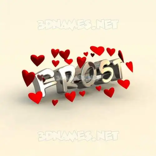 frost in In Love style - 3D name wallpaper frost in In Love style - 3D name wallpaper