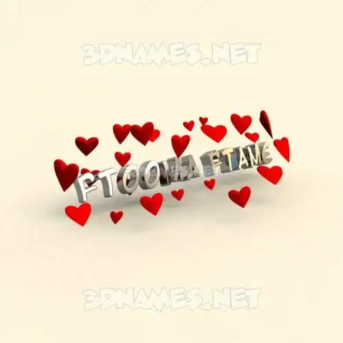 ftooma ftame in In Love style - 3D name wallpaper ftooma ftame in In Love style - 3D name wallpaper