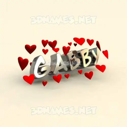 gabby in In Love style - 3D name wallpaper gabby in In Love style - 3D name wallpaper
