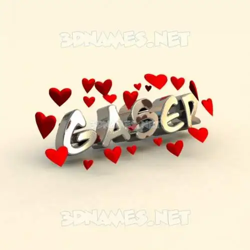 gaser in In Love style - 3D name wallpaper gaser in In Love style - 3D name wallpaper