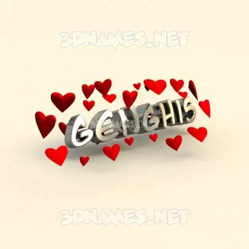 genghis in In Love style - 3D name wallpaper genghis in In Love style - 3D name wallpaper