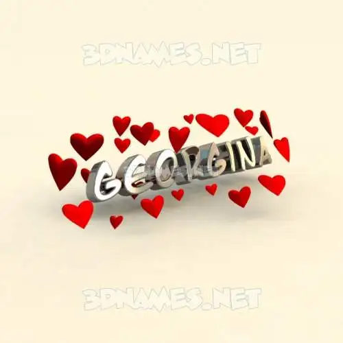 georgina in In Love style - 3D name wallpaper georgina in In Love style - 3D name wallpaper