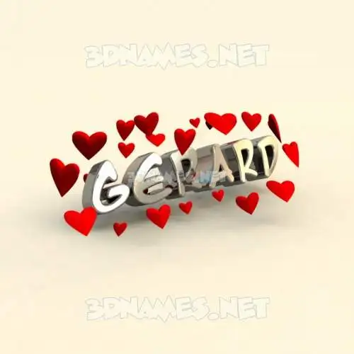 gerard in In Love style - 3D name wallpaper gerard in In Love style - 3D name wallpaper