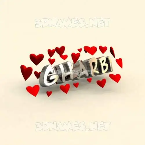 gharbi in In Love style - 3D name wallpaper gharbi in In Love style - 3D name wallpaper