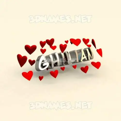 ghilian in In Love style - 3D name wallpaper ghilian in In Love style - 3D name wallpaper