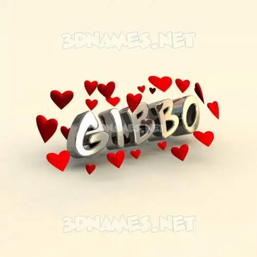 gibbo in In Love style - 3D name wallpaper gibbo in In Love style - 3D name wallpaper