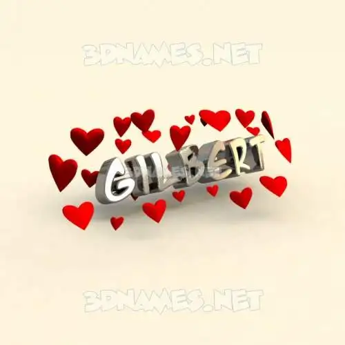 gilbert in In Love style - 3D name wallpaper gilbert in In Love style - 3D name wallpaper