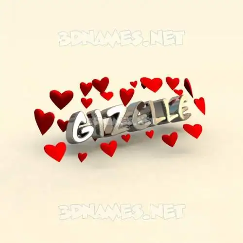 gizelle in In Love style - 3D name wallpaper gizelle in In Love style - 3D name wallpaper