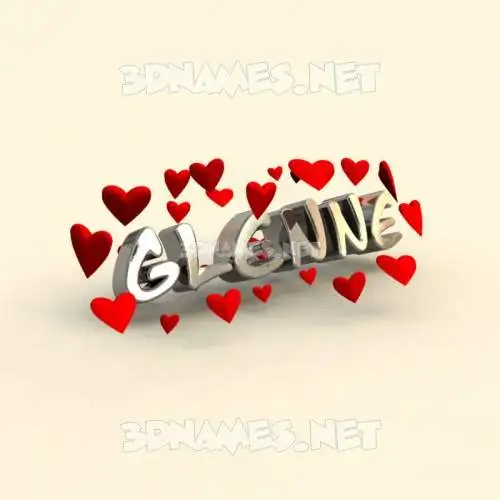 glenne in In Love style - 3D name wallpaper glenne in In Love style - 3D name wallpaper