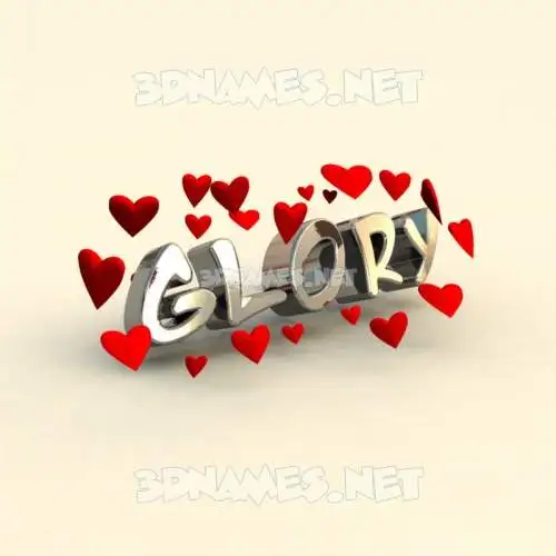 glory in In Love style - 3D name wallpaper glory in In Love style - 3D name wallpaper