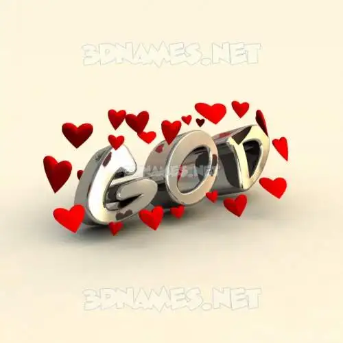 god in In Love style - 3D name wallpaper god in In Love style - 3D name wallpaper