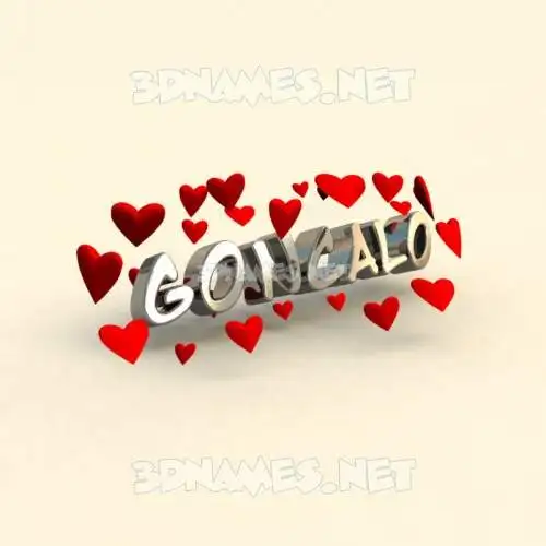 goncalo in In Love style - 3D name wallpaper goncalo in In Love style - 3D name wallpaper