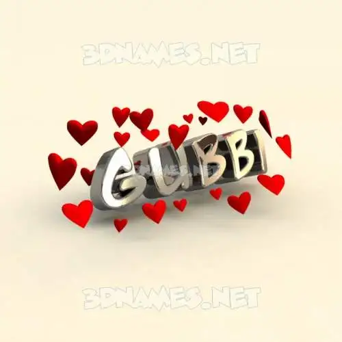 gubbi in In Love style - 3D name wallpaper gubbi in In Love style - 3D name wallpaper