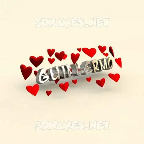 guillermo in In Love style - 3D name wallpaper guillermo in In Love style - 3D name wallpaper