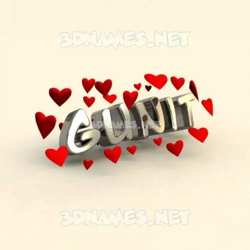 gunit in In Love style - 3D name wallpaper gunit in In Love style - 3D name wallpaper