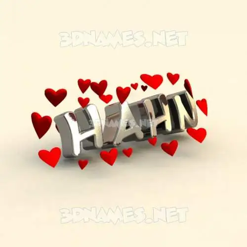 hahn in In Love style - 3D name wallpaper hahn in In Love style - 3D name wallpaper