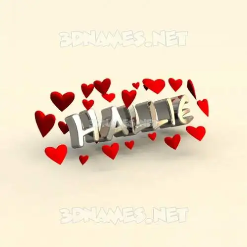hallie in In Love style - 3D name wallpaper hallie in In Love style - 3D name wallpaper