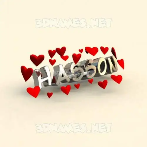 hasson in In Love style - 3D name wallpaper hasson in In Love style - 3D name wallpaper