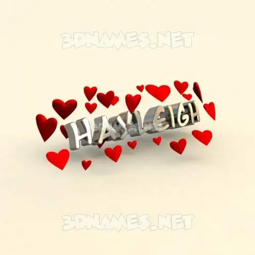 hayleigh in In Love style - 3D name wallpaper