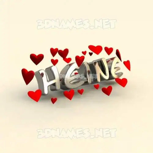 heine in In Love style - 3D name wallpaper heine in In Love style - 3D name wallpaper