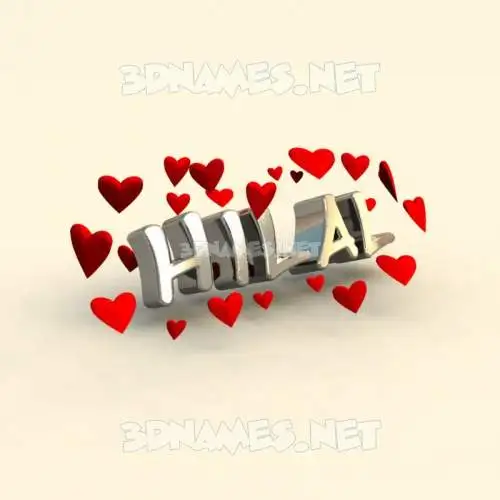 hilal in In Love style - 3D name wallpaper hilal in In Love style - 3D name wallpaper