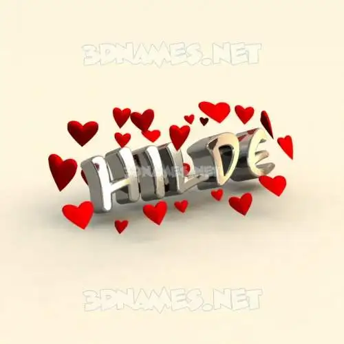 hilde in In Love style - 3D name wallpaper hilde in In Love style - 3D name wallpaper
