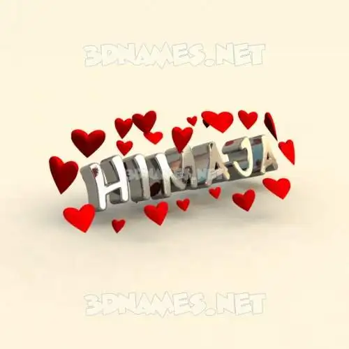himaja in In Love style - 3D name wallpaper