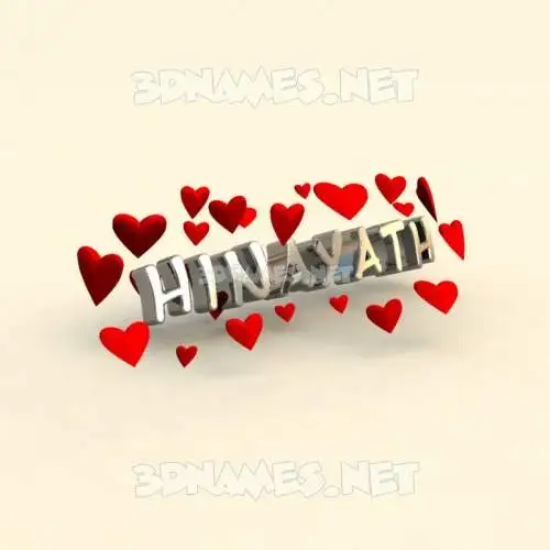 hinayath in In Love style - 3D name wallpaper hinayath in In Love style - 3D name wallpaper