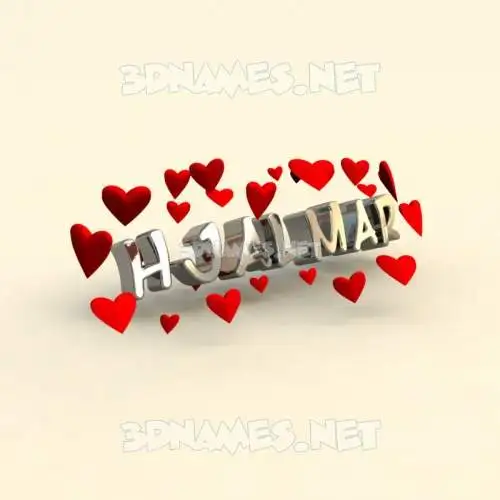 hjalmar in In Love style - 3D name wallpaper hjalmar in In Love style - 3D name wallpaper