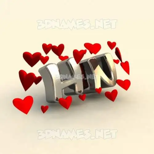 hn in In Love style - 3D name wallpaper hn in In Love style - 3D name wallpaper